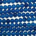 Perles rondes lisses en agate bleue St, 15 pouces, 6 mm - Fil de 39 cm