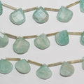 Cuentas de Amazonita Santa facetadas de 8", 12-16 mm aprox. - Hilo 21c