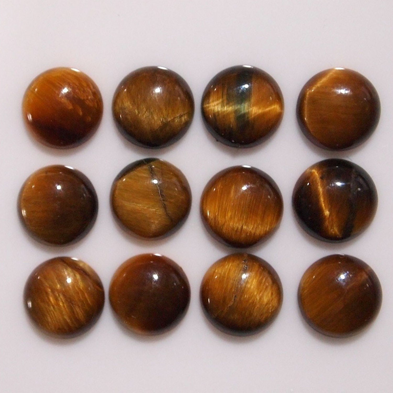 12Pcs Lot Tiger Eye Round Cabochon 5 mm (12 pcs.)
