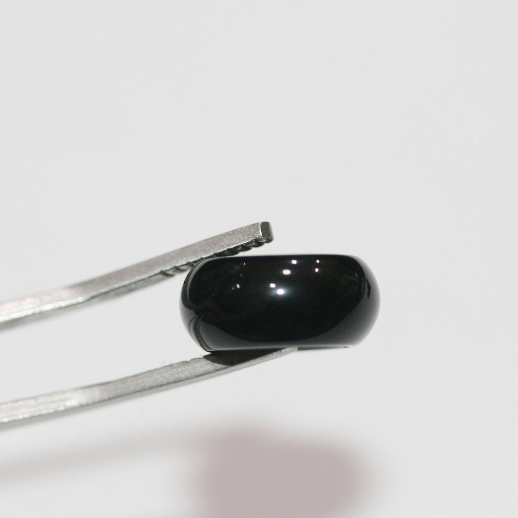 Pendentif créole lisse en onyx 13 x 5 mm - Lot de 10 pièces