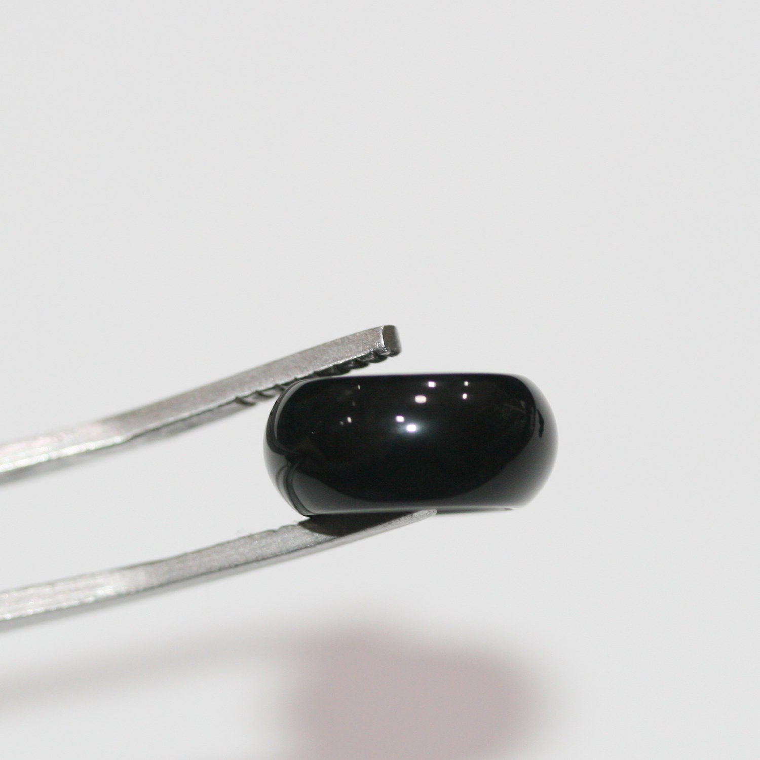 Pendentif créole lisse en onyx 13 x 5 mm - Lot de 10 pièces