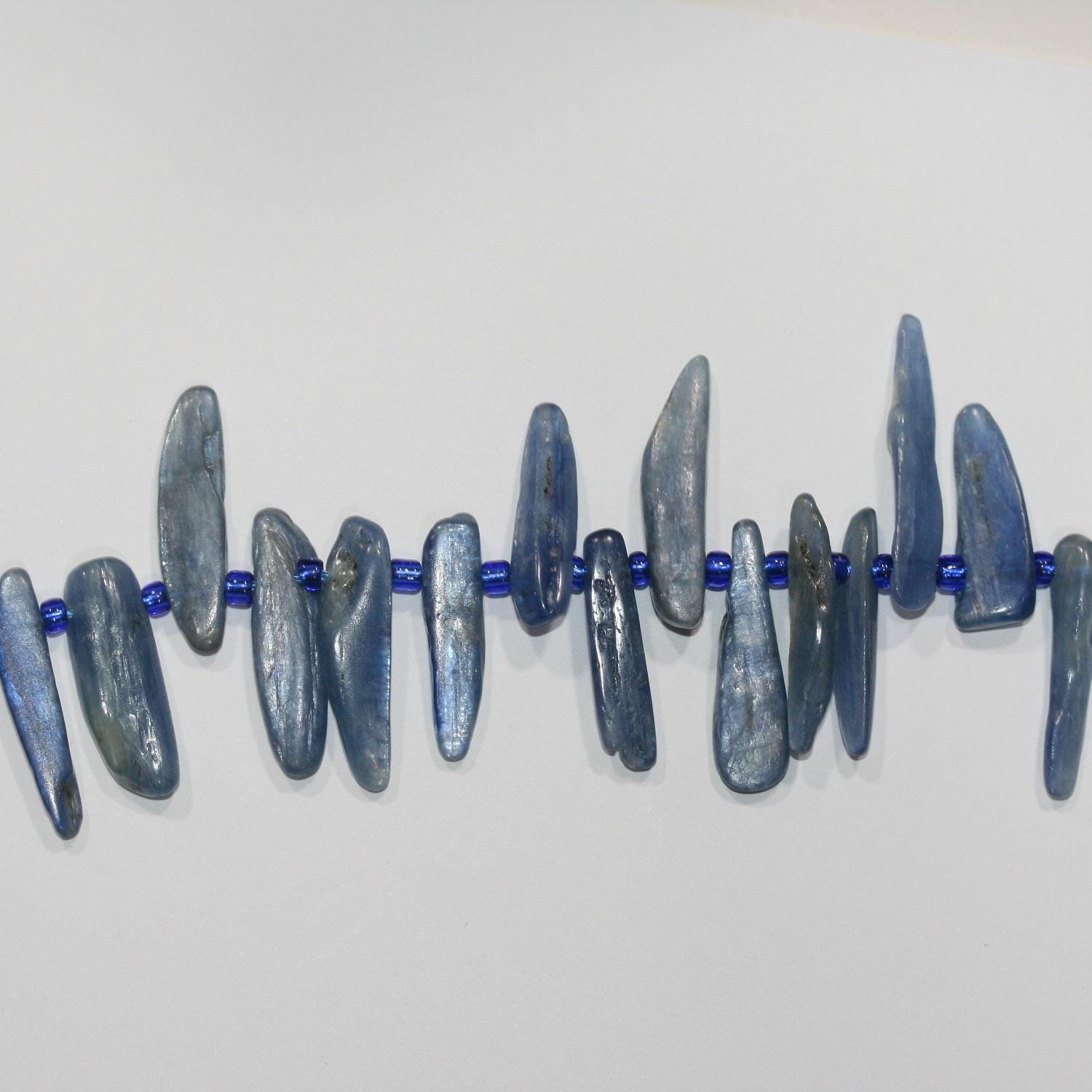 14" st Kyanite Smooth Irregular Sticks Beads.-Strand 38cm