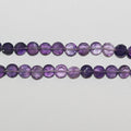 13" St Amethyst Faceted Coin Beads 6-7mm.- Strand 35cm.