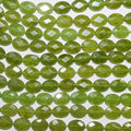 Perles ovales à facettes en quartz vert St de 16 pouces (12 x 8 mm) - Fil de 40 cm