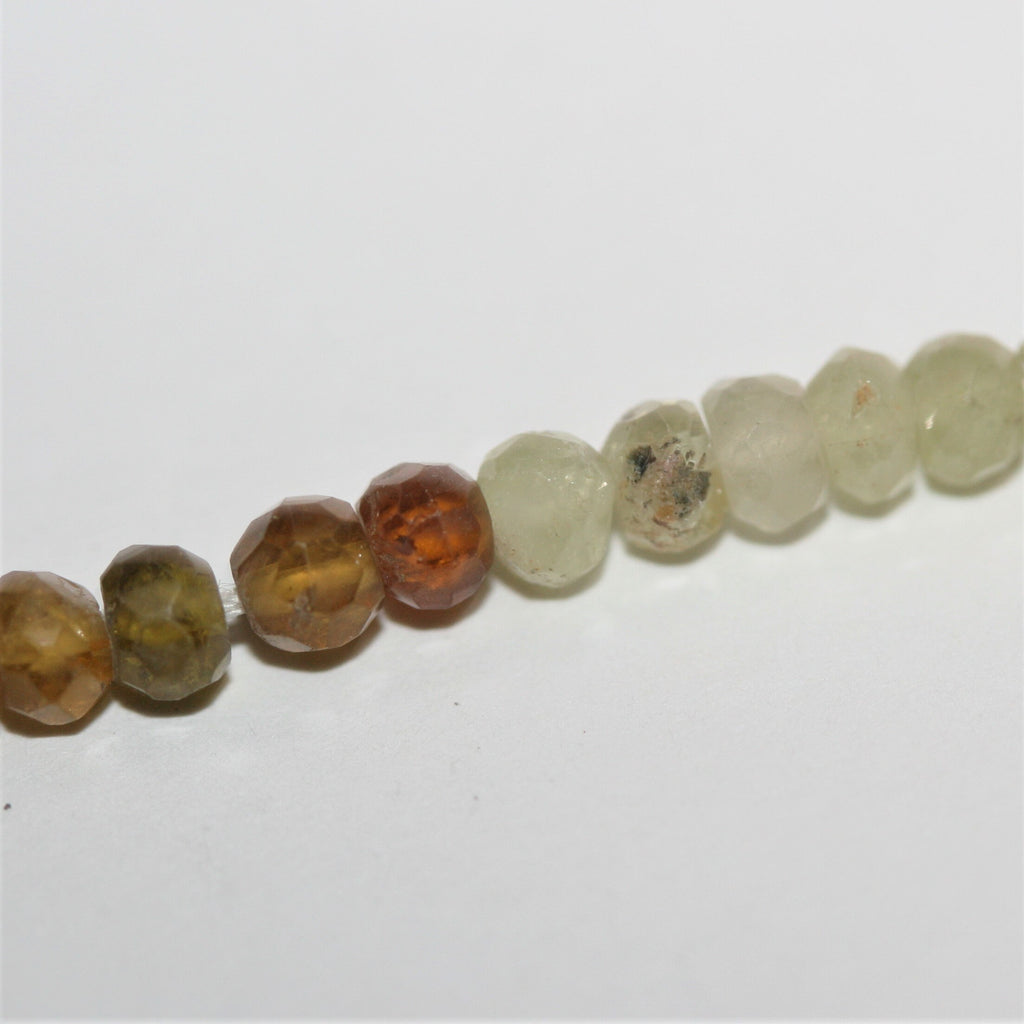 13" St Grossular Garnet Faceted Rondelle Beads 3.5x2.5mm -Strand 33cm