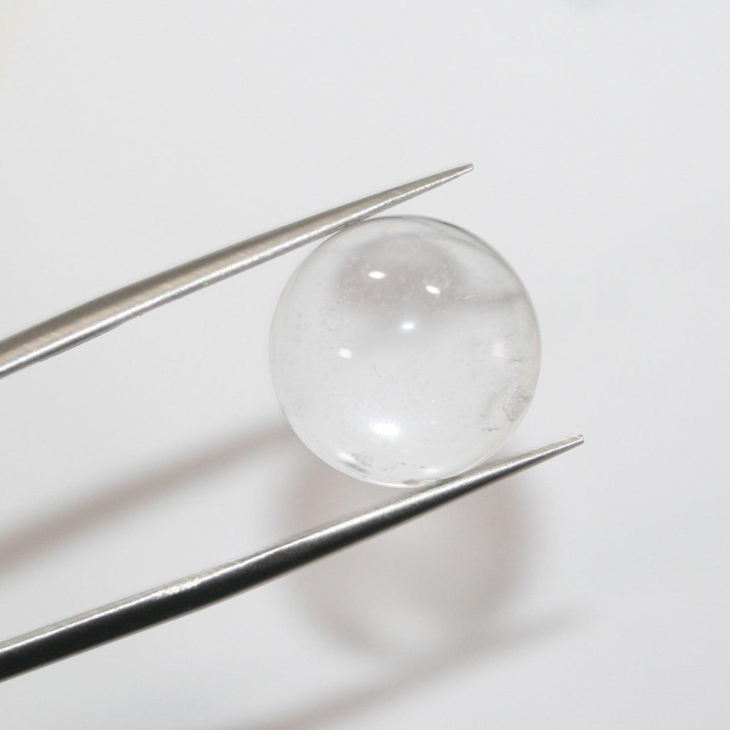 Rock Crystal Quartz Smooth Round Cabochon 14mm. (6 Pieces).