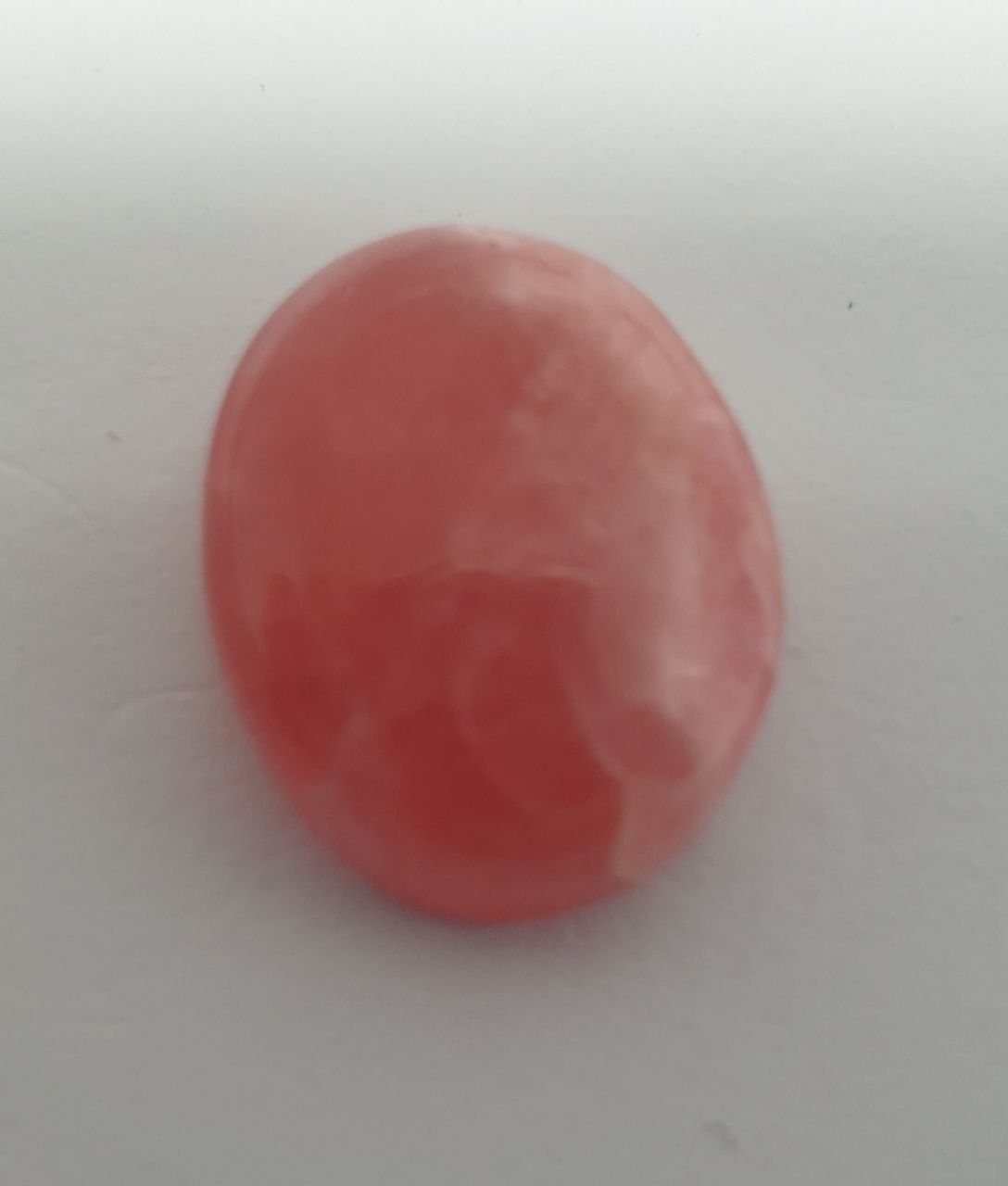 Rhodochrosite Oval Cabochon 14.2x11.7mm 10.95ct Top Quality Natural Gemstone Jewelry Strawberry Color