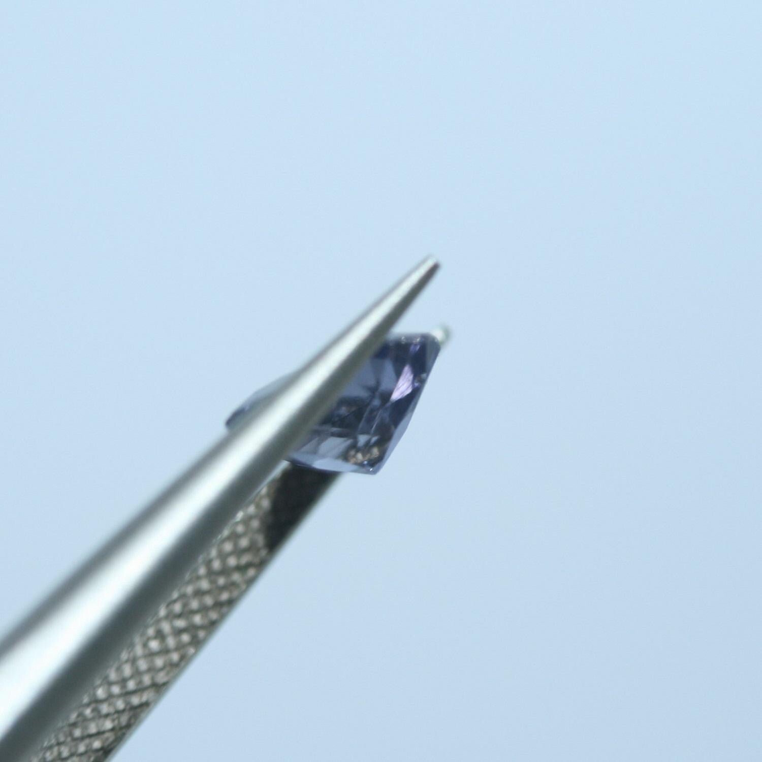 Lot de 8 cœurs à facettes en iolite de 7 mm.