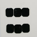 Lote de 6 cabujones planos octogonales lisos de ónix de 14 x 12 mm. Grosor: 2 mm. (6 piezas)