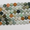 15" st Perles rondes lisses en jade de Birmanie 8 mm.-Rig 39 cm.