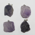 Pendentif en pépite d'améthyste non polie, environ 20-25 mm (1 pièce).