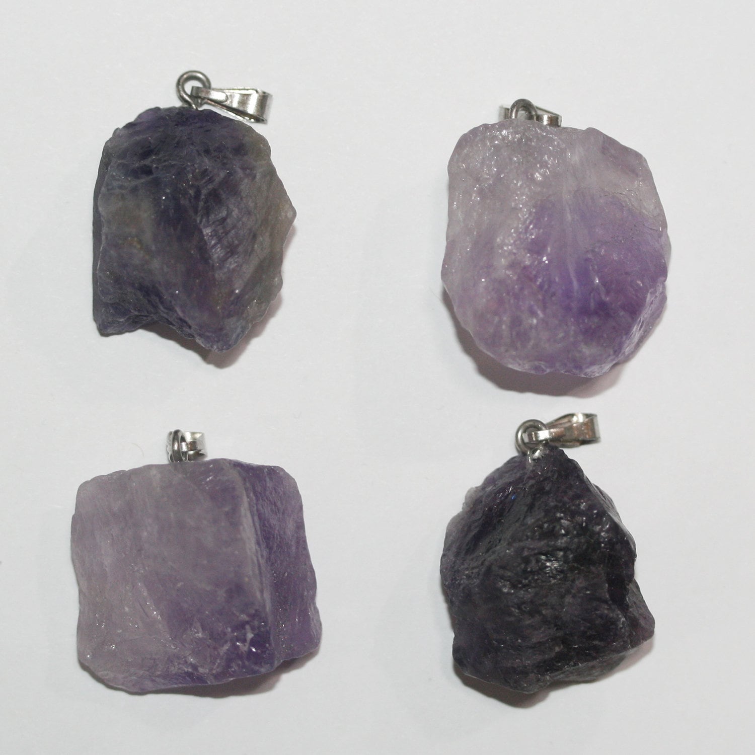 Colgante de pepita de amatista sin pulir de 20-25 mm aprox. (1 unidad)
