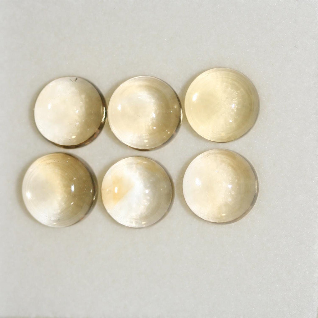 Lote de 6 cabujones redondos de citrino de 8 mm. (6 uds.)