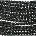 Perles rondes à facettes en hématite de 39 cm (15 pouces), 3 mm de diamètre. Fil de 39 cm (39 pouces).