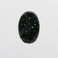 Lote de 4 cabujones ovalados de ágata drusa negra (4 unidades) de 18 x 13 mm