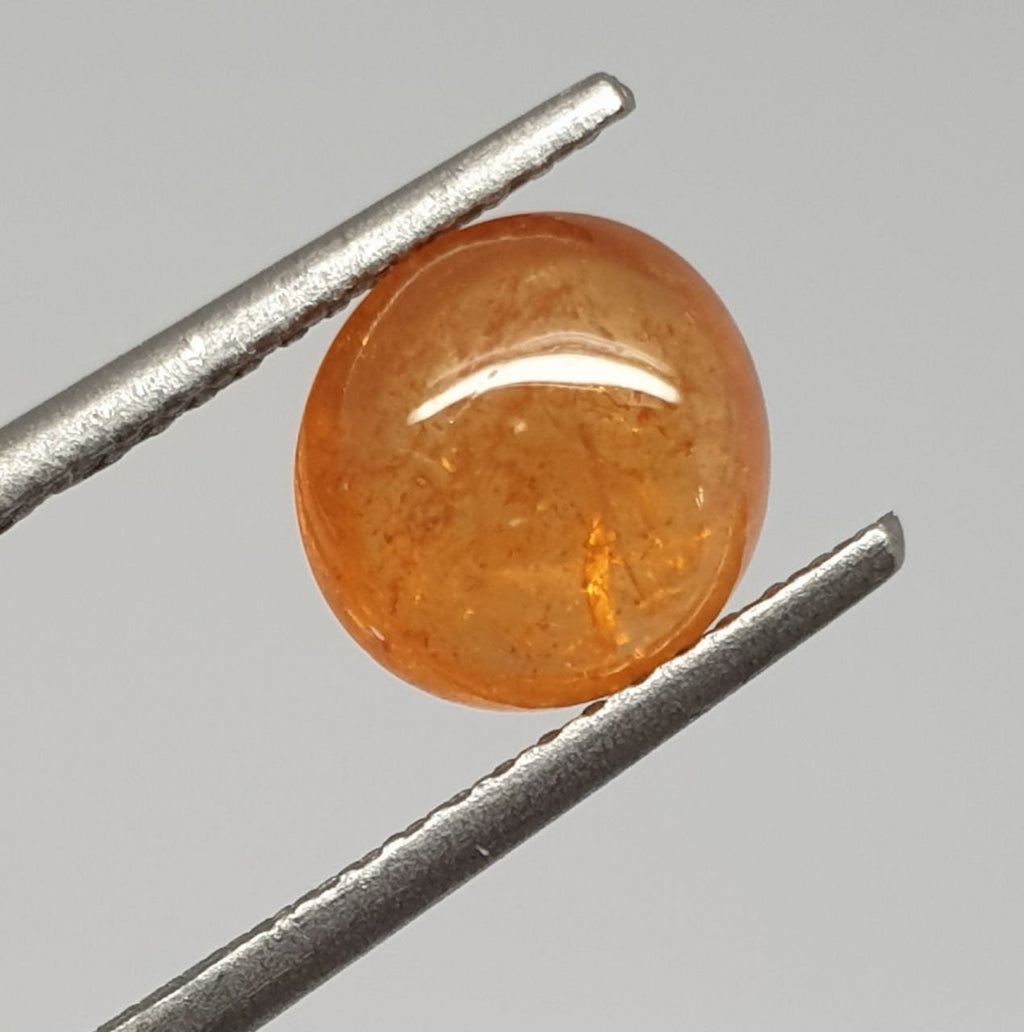 Orange Spessartine Fanta  Garnet Oval Cabochon 7.6x7.3mm(2.2ct.)