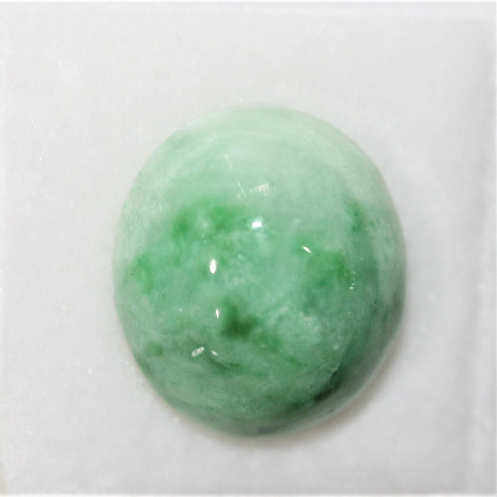 Jadeite Smooth Oval Cabochon 15.7x13.7mm. (12.21ct.) - Wholesale Gemstones- Natural Stones For Jewelry