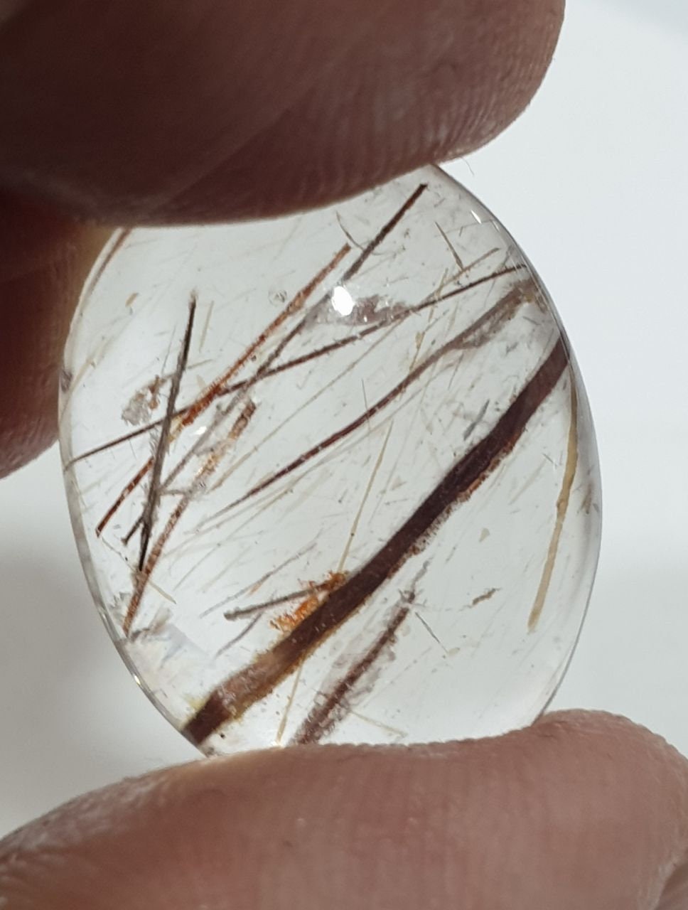 Top Quality Rutilated Quartz Oval Cabochon 21.6x16.3mm 18.33ct- One of a Kind- Copper Rutilated Quartz- Healing Properties