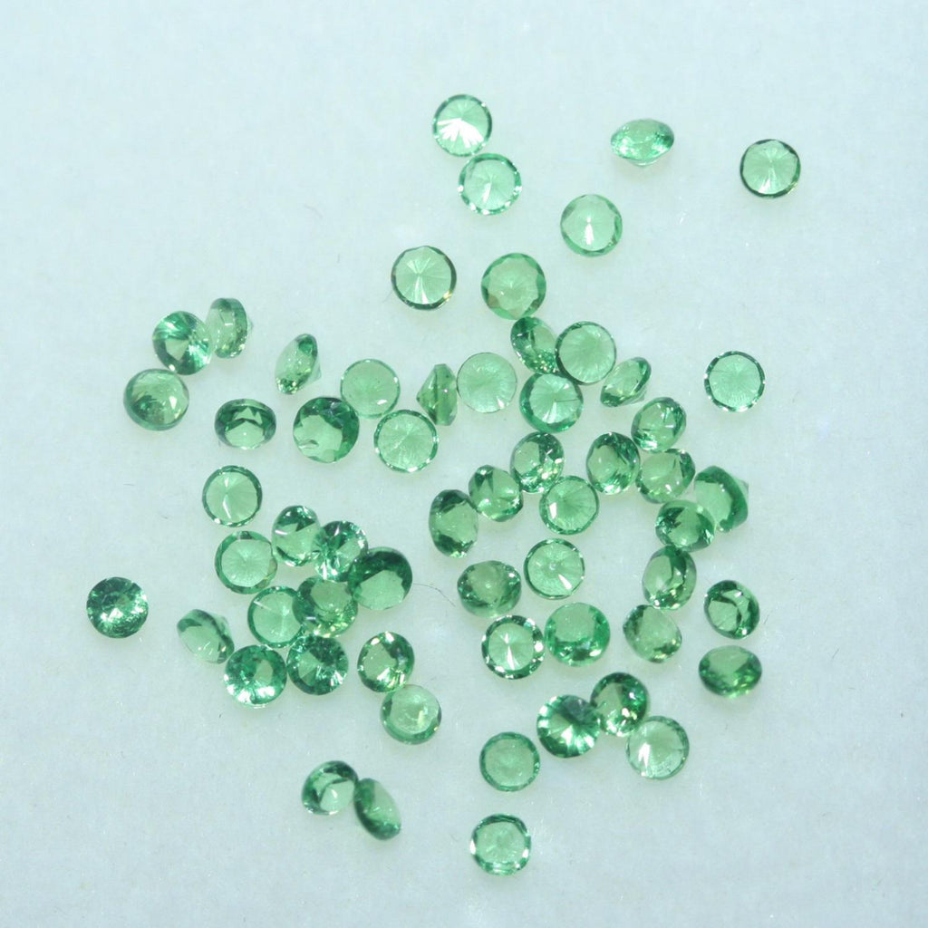 Lote de granate tsavorita redondo facetado de 1,8-2 mm - Lote de 2 quilates - Paquetes de piedras preciosas - Piedras sueltas al por mayor
