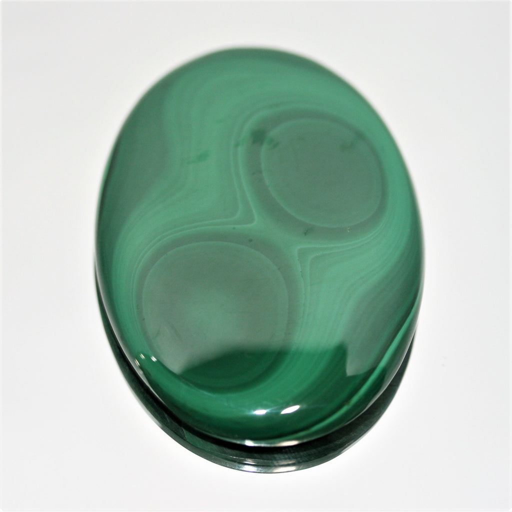 Cabochon de malachite AAA de grande taille, 52 x 36,8 mm (159 ct) - Pierres précieuses de collection - Fournisseur de bijoux - Pierres précieuses naturelles - Pierre verte non traitée