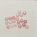 Lote de 20 cabujones redondos de ópalo rosa de 3 mm. (20 uds.)