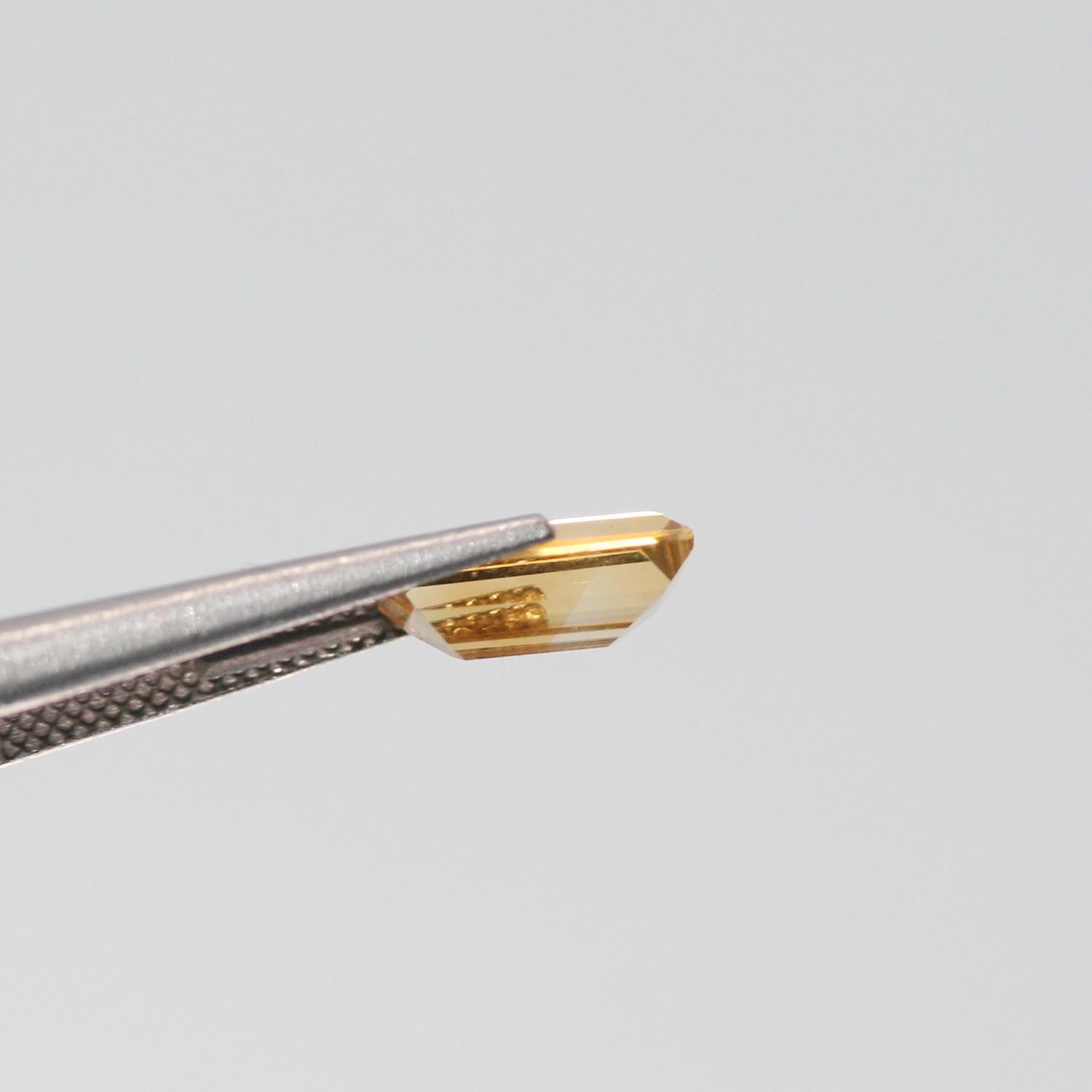 Lote de 4 piezas de citrino facetado rectangular de 10 x 6 mm. (4 piezas). - Artículo: 350LO