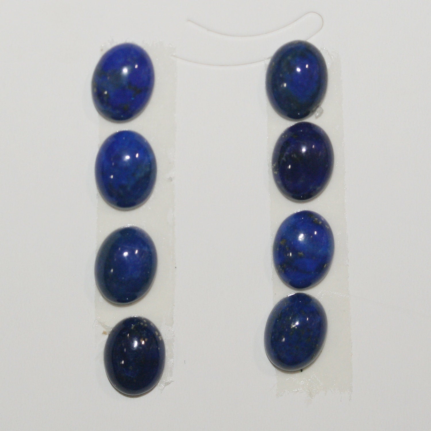 Lote de 8 cabujones ovalados de lapislázuli de 9 x 7 mm (8 piezas)