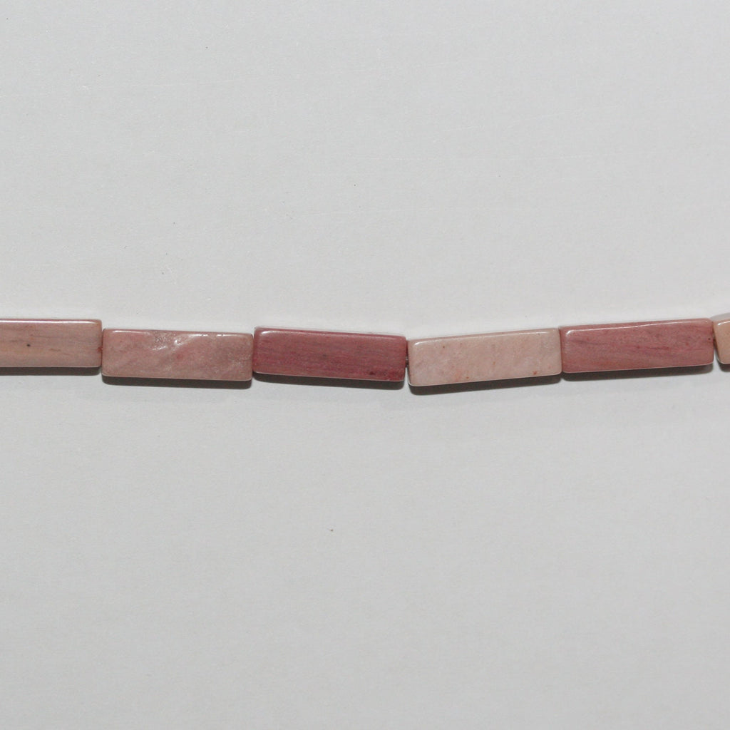 Perles prismatiques lisses en rhodonite St, 13 x 4 mm, 39 cm (15 pouces) - Fil de 39 cm (39 pouces)