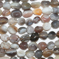 Perles de pépites lisses en agate St Botswana de 15 pouces (environ 10-12 mm) - Longueur du fil : 39 cm.