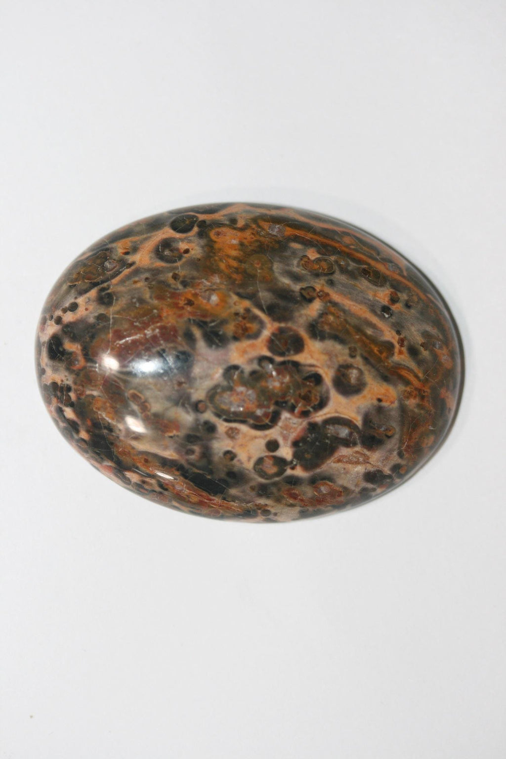 BIG 1 Pcs Oval Jasper Leopard Smooth Cabochon  ( 1Pcs )