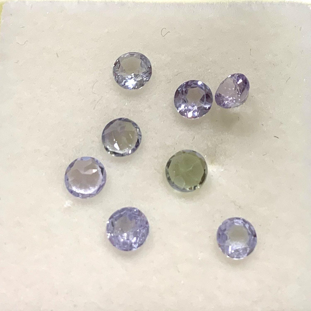 Lote de tanzanita facetada redonda de 4 mm - Lote de 2 quilates - Piedras preciosas al por mayor - Piedra tallada de primera calidad