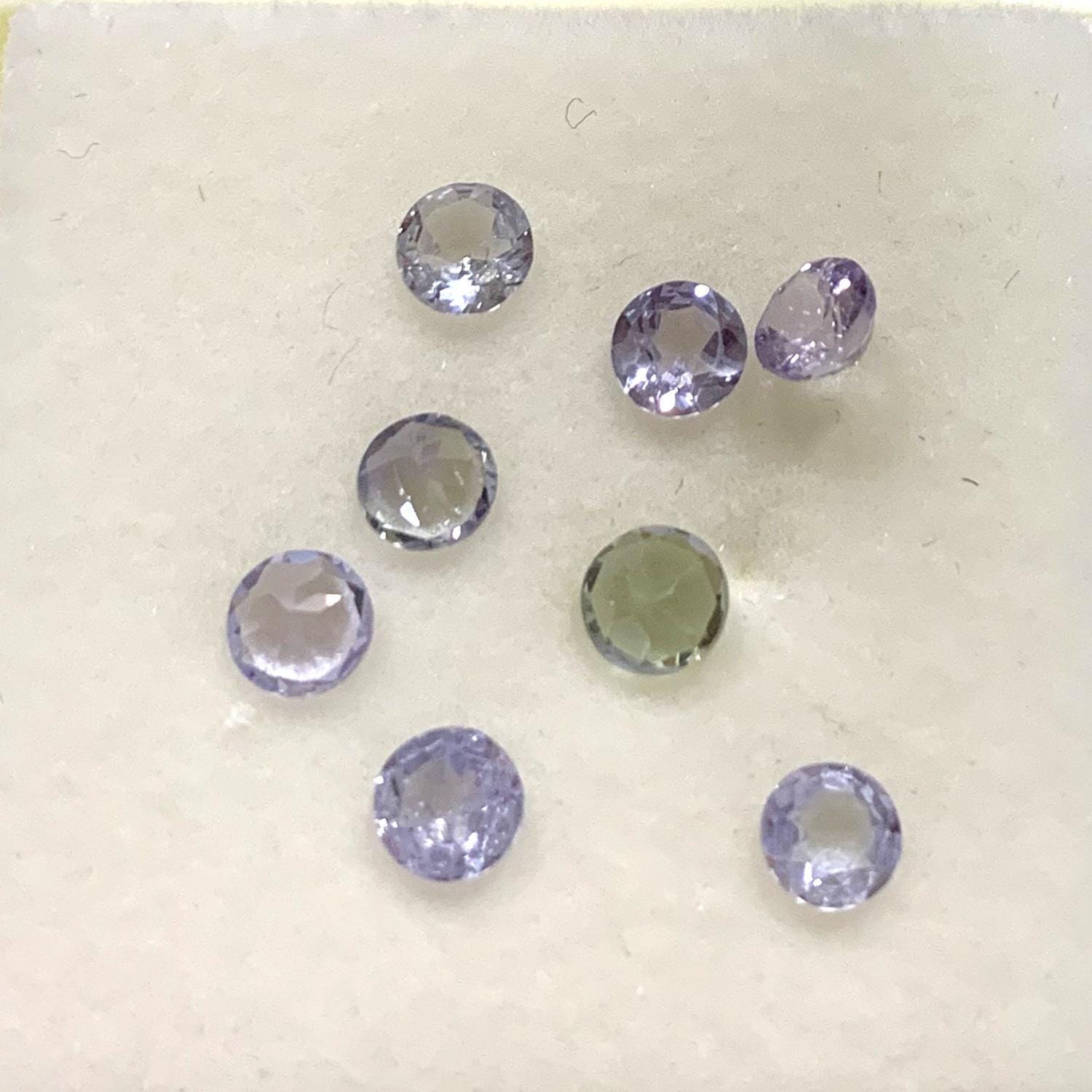 Lote de tanzanita facetada redonda de 4 mm - Lote de 2 quilates - Piedras preciosas al por mayor - Piedra tallada de primera calidad