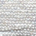 12" St Gray Oval Pearl 3,5-4mm -Strand 36cm.  -Natural Pearls wholesale Prices