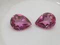 1 Pair AAA Pink Topaz Faceted Drop 8x6mm - Gems Gemstones Wholesale