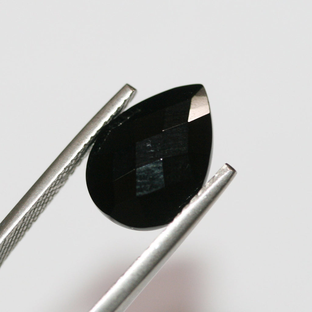 Lote de 8 cabujones facetados de ónix de 14 x 10 mm (8 unidades)