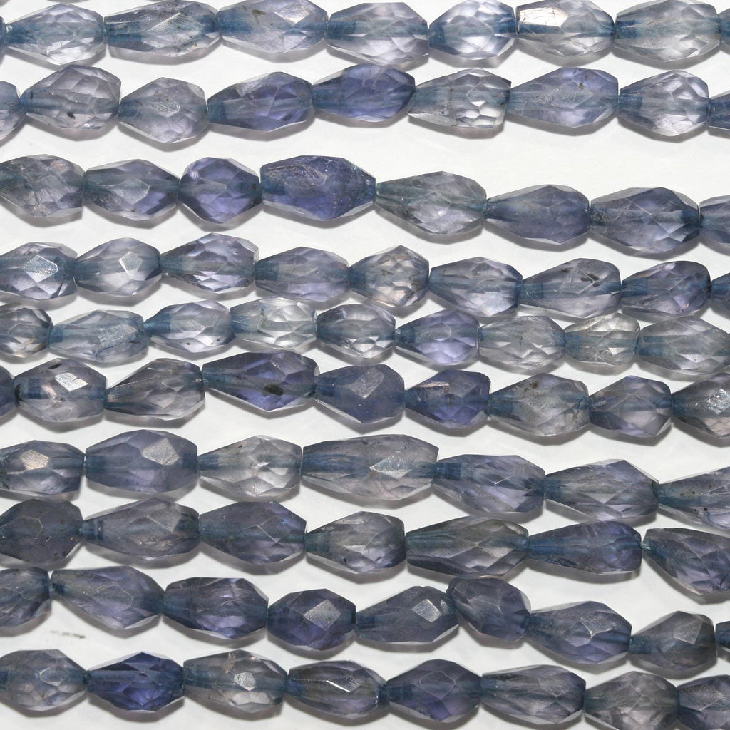 13" St Iolite Faceted Drop Beads 7x5mm. Approx.-Strand 33cm.-Item.4908