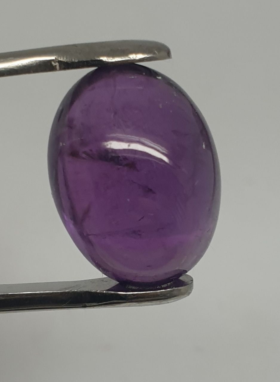 Cabochon ovale d'améthyste africaine de qualité supérieure AAA, couleur profonde, 18,5 x 14 mm, 19,5 carats