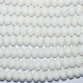 1 Strand White Shell Smooth  Rondelle Beads 12x7mm. Strand 40cm