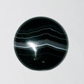 1 Pcs  White Stripe Onyx Round Cabochon 30mm.