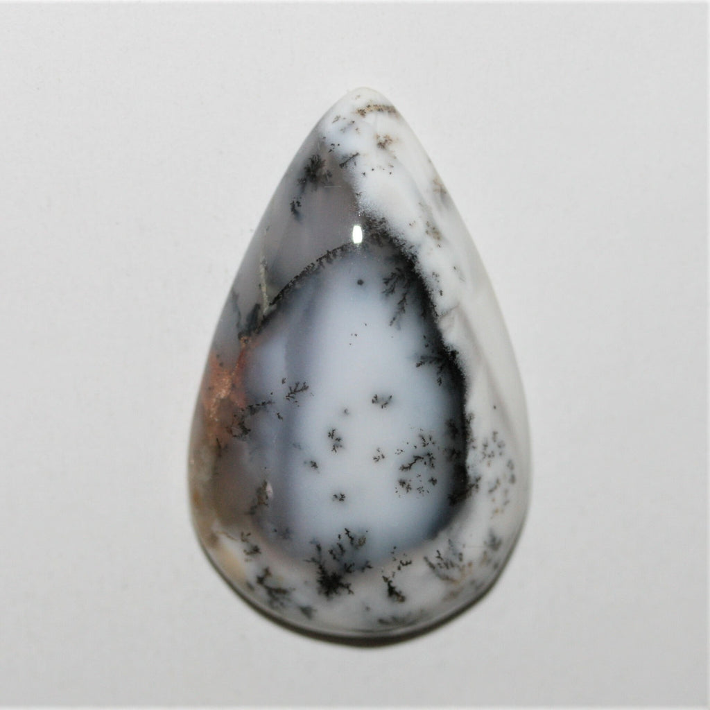 Dendritic Agate Smooth Drop Cabochon 33x21mm. (32.2ct.)