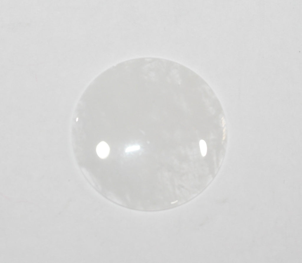 Lote de 2 cabujones redondos de cuarzo cristal de roca de 36,5 mm (2 unidades)