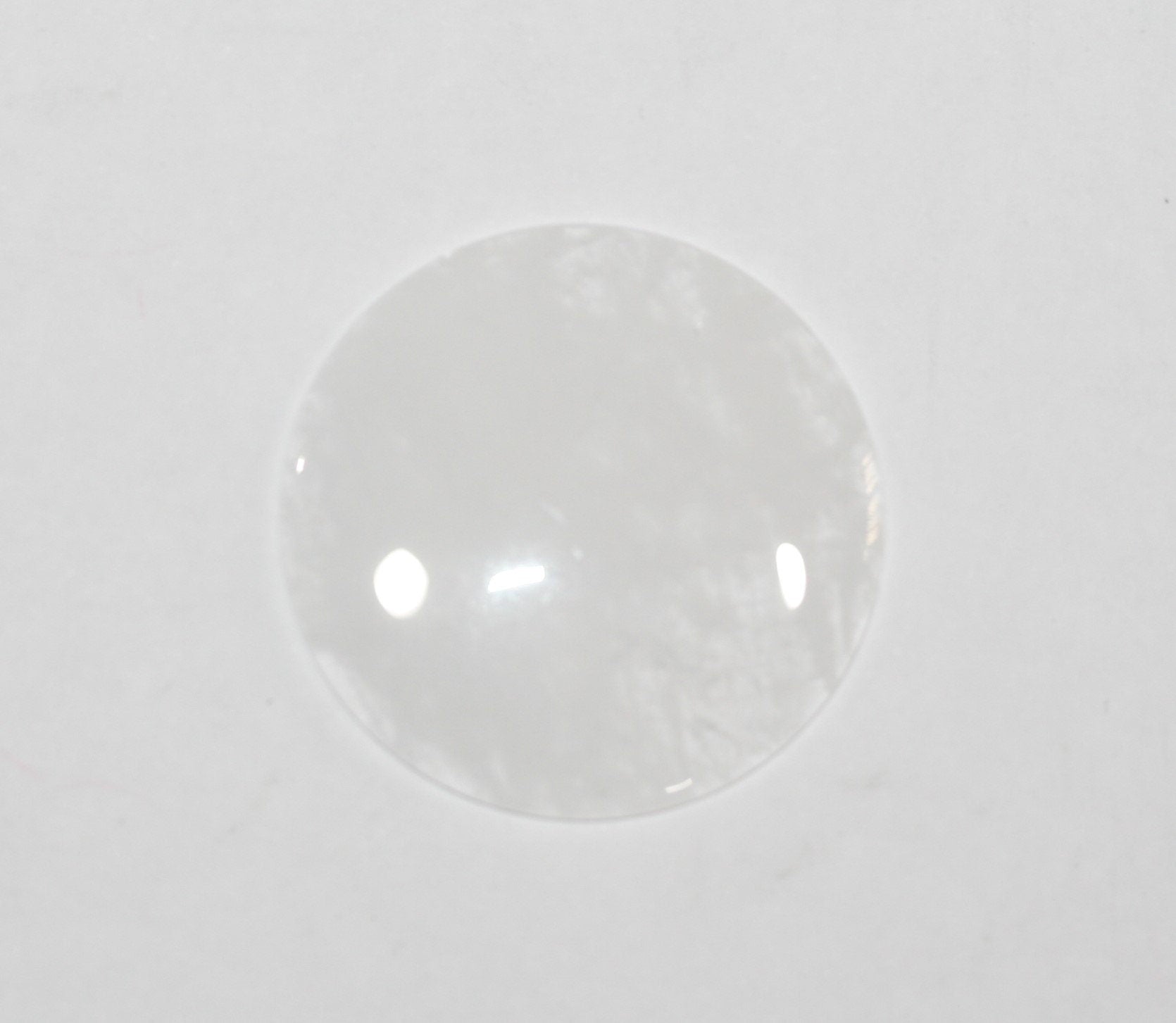 Lote de 2 cabujones redondos de cuarzo cristal de roca de 36,5 mm (2 unidades)