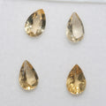 Lote de 4 piezas de citrino facetado gota 9x6 mm. (4 piezas).
