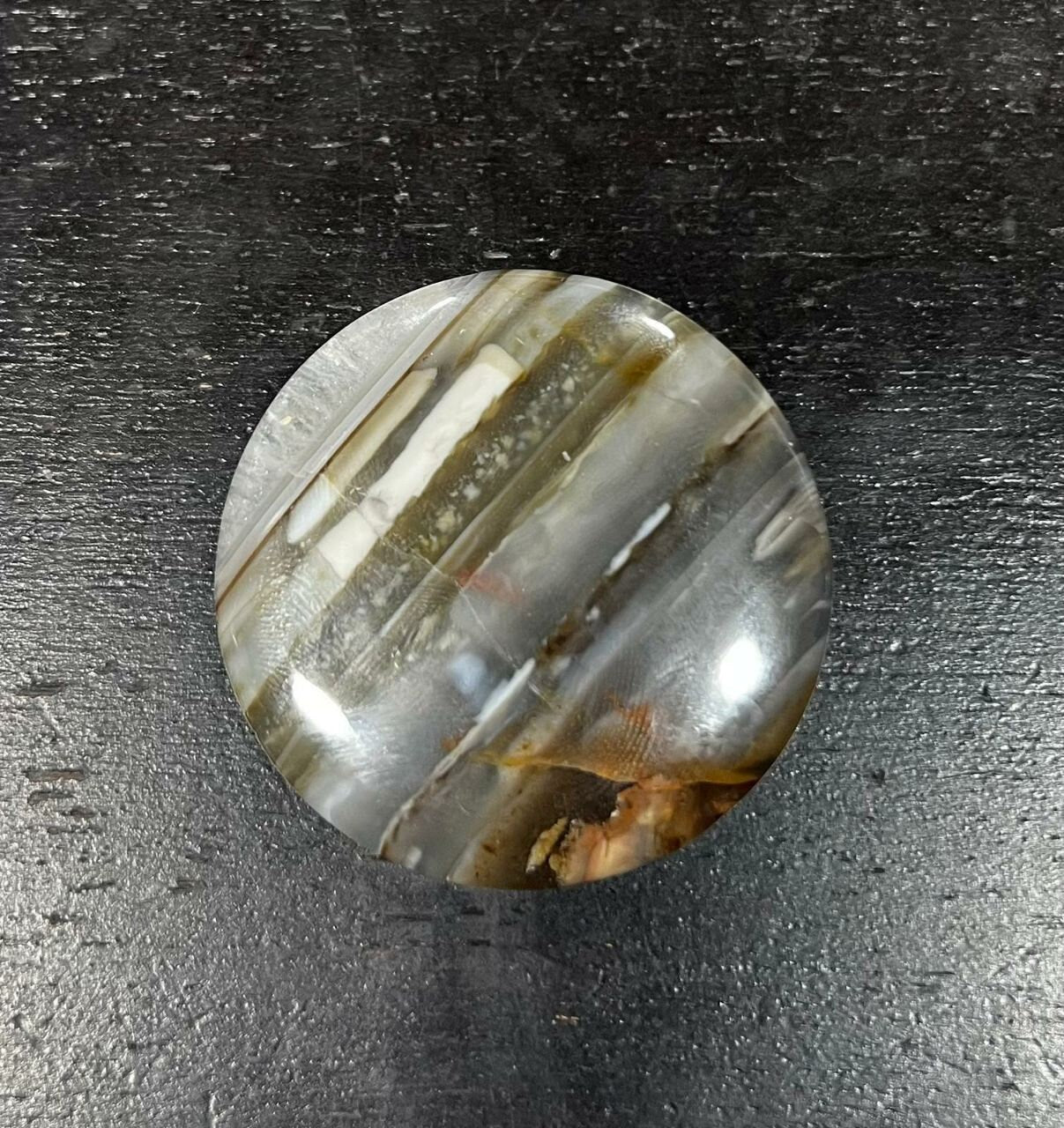 Pendentif en agate rayée 48 mm - Pierres précieuses en gros.