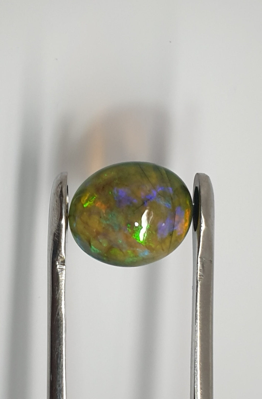AAAS Black Oval  Opal Cabochon 13.4x11.3mm 3.57ct - Natural Untreated Gemstone - Opal Cabochon
