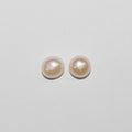 14 Pairs High Cultured Button Pearl6-6.5mm.-Approx.-Half Drill. Button Natural  Pearl-Price Per 14 Pairs- Pearl Earring