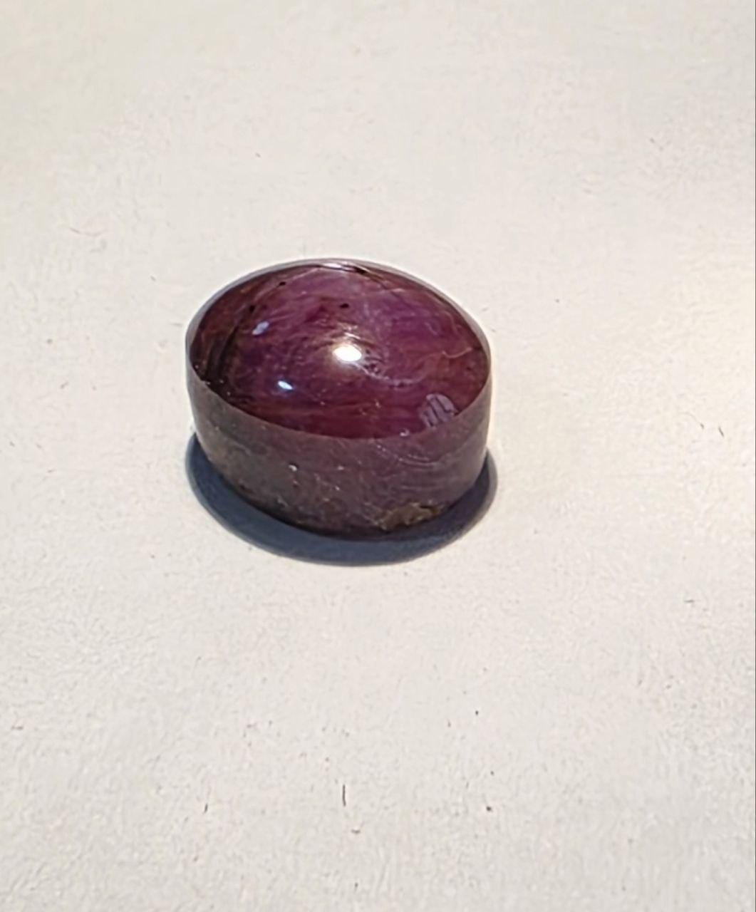 Star Ruby Smooth Oval Cabochon 10.5x9mm. (7.9ct.)