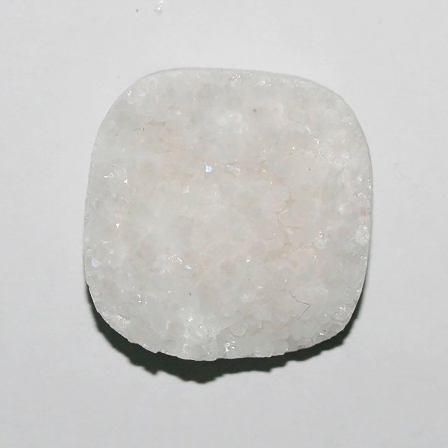 Lote de 2 cabujones cuadrados de ágata drusa blanca (2 unidades) de 25 mm