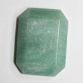 1 Pcs Amazonite Rectangle Faceted Octagon Cabochon 29x22mm Approx.  (1pcs).  Flat Back. Without Cullet