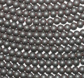 Cuentas redondas de hematita de 40 cm con acabado mate, 4 mm, 16" (tira de 40 cm) - Artículo 7422